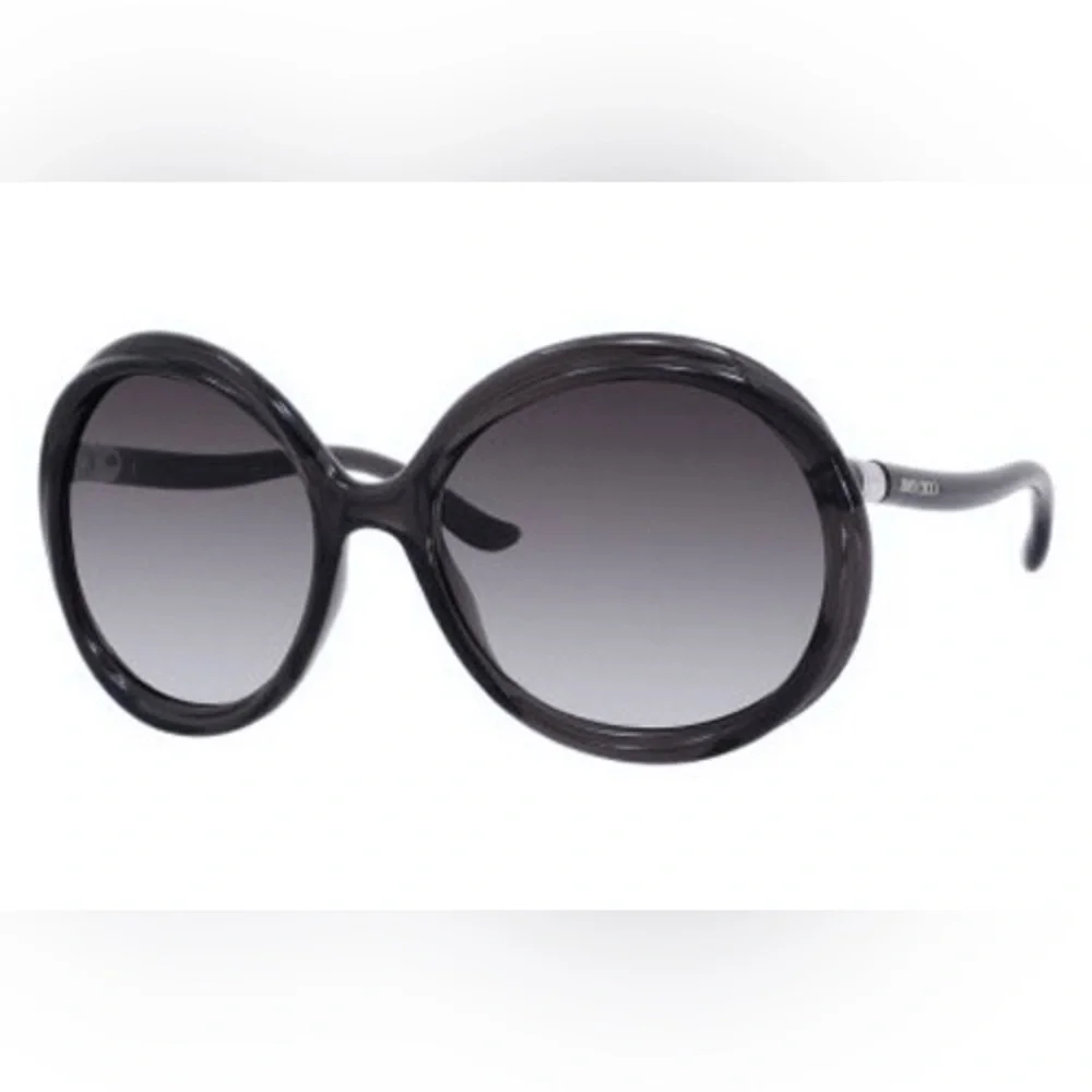 EUC Jimmy Choo Mindy/S Sunglasses, Round, Black, Box